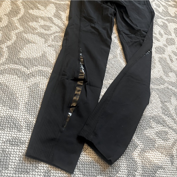 Lululemon black faux leather leggings - Picture 4 of 5